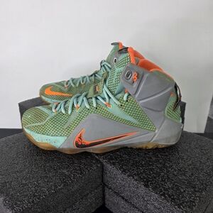 Nike Shoes LeBron 12 XII "NSRL" Hyper Turquoise Orange 10.5 Mens 684593-301